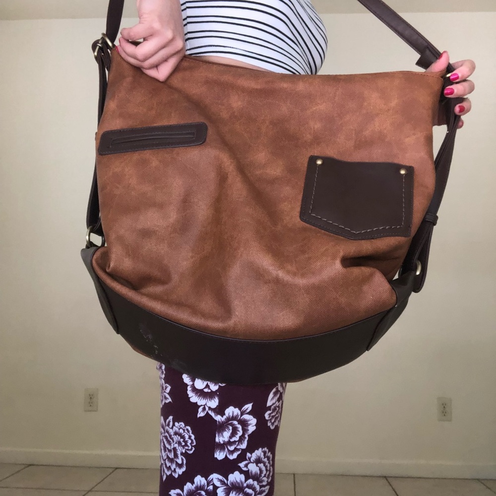 Boho Vegan Leather Oversized Purse